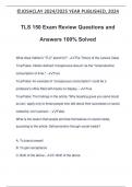 TLS 150 Exam Review Questions and Answers 100% Solved