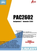 PAC2602 Assignment 2 Semester 2 2023