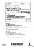 Pearson Edexcel AS HISTORY Paper 1H June 2024 QUESTION PAPER/ 8hi0-1h