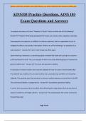 AINS103 Practice Questions, AINS 103 Exam Questions and Answers