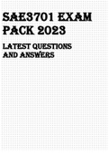 SAE3701 EXAM PACK 2023