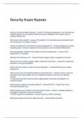 Security Exam Ryanair Questions and Answers 100% Solved