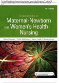 Test bank foundations   of maternal newborn and women's health nursing 7th edition All Chapters 1-27| Complete Guide with Rationales| Revised Edition 2024-2025 Graded A+|