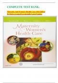 COMPLETE TEST BANK:  Maternity And Women's Health Care 11th Edition By Deitra Leonard Lowdermilk Latest Update.