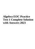 Algebra EOC Practice Test 1 Complete Solution with Answers 2023