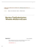 NURS 6541D – NURS 6541N – NURS 6541C Midterm Exam Week 6.