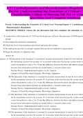 ATI Cardiodynamics and Hemodynamics Regulation Chapter 5: Perrin: Understanding the Essentials of Critical Care Nursing: Chamberlain College of Nursing NR 341 (A Graded) Latest Questions and Complete Solutions