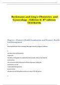 Beckmann and Ling's Obstetrics and Gynecology / Edition 8/ 8th edition TESTBANK