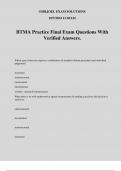 BTMA Practice Final Exam Questions With Verified Answers.