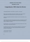 Comprehensive CRNA Interview Review