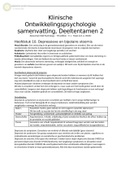 Samenvatting deeltentamen 2 Klinische ontwikkelingspsychologie 