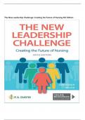 Complete test bank for new leadership challenge creating the future of nursing, 6th edition by grossman (f.A. Davis company 2021 9781719640411-isbn) All chapters are included.