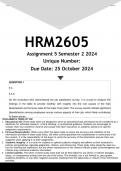 HRM2605 Assignment 6 (ANSWERS) Semester 2 2024 - DISTINCTION GUARANTEED