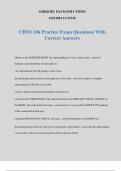 CBNS 106 Practice Exam Questions With Correct Answers