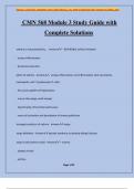 CMN 568 Module 3 Study Guide with Complete Solutions