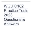 WGU C182 Practice Tests 2023 Question & Answers