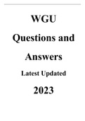 WGU Questions and Answers Latest Updated 2023