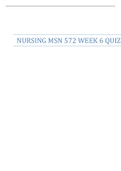 NURSING MSN 572 WEEK 6 QUIZ| VERIFIED SOLUTION 