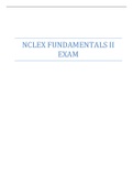 NCLEX FUNDAMENTALS II EXAM