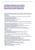 ACSM CEP Exam 2023 Questions and Answers latest