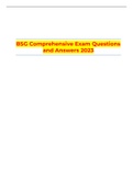 BSG Comprehensive Exam Questions  and Answers 2023