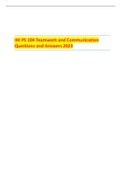 IHI PS 104 Teamwork and Communication Questions and Answers 2023