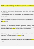 Test Prep - Web Development Foundations WGU.questions and answers (2022/2023) (verified answers)