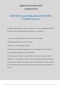 CDM III: Exam II Questions With 100% Verified Answers