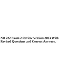 NR 222 Health And Wellness Exam 2 Review Version 2023 With Revised Questions and Correct Answers, NR 222 Final Exam Test Bank (NEW) 2023 Full Revised Correct Answers, NR 222 Final Exam 1 | Test Preparation | Newest 2022 (Detail and complete solution with 