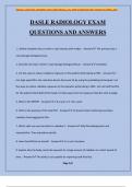 DASLE RADIOLOGY EXAM QUESTIONS AND ANSWERS