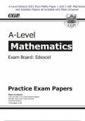 A Level Edexcel 2024 Pure Maths Paper 1 and 2 with Mechanics and statistics Papers all included with Mark Schemes