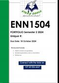 ENN1504 Portfolio (QUALITY ANSWERS) Semester 2 2024