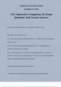 CLC Interactive Competency #2. Exam Questions And Correct Answers