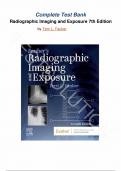 Test Bank - for Fauber's Radiographic Imaging and Exposure 7th Edition by Terri L. Fauber, All Chapters |Complete Guide A+