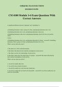 CM 4100 Module 1-6 Exam Questions With Correct Answers