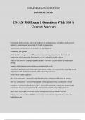 CMAN 380 Exam 1 Questions With 100% Correct Answers