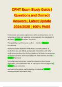 CPHT Exam Study Guide | Questions and Correct Answers | Latest Update 2024/2025 | 100% PASS