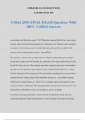 CMAS 258N FINAL EXAM Questions With 100% Verified Answers