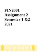 FIN2601 Assignment 2 Semester 1 &2 UPDATED 2021