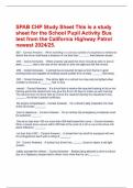 SPAB CHP Study Sheet This is a study sheet for the School Pupil Activity Bus test from the California Highway Patrol newest 2024/25.