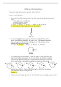 AP Physics B Final Exam Review