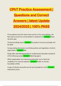 CPhT Practice Assessment | Questions and Correct Answers | latest Update 2024/2025 | 100% PASS