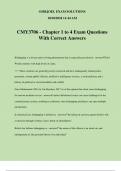 CMY3706 - Chapter 1 to 4 Exam Questions With Correct Answers