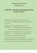 CMY3706 - May/June Exam Questions With Correct Answers