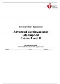 Advanced Cardiovascular Life Support (ACLS) Exams A and B Graded A+