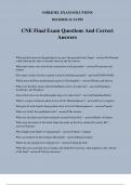 CNE Final Exam Questions And Correct Answers