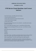 CNE Review Exam Questions And Correct Answers