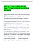 HLT 143 Ch 9 Urinary System Exam Questions with All Correct Answers 