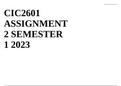 CIC2601 ASSIGNMENT 2 SEMESTER 1 2023