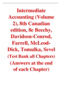 Intermediate Accounting (Volume 2) 8th Canadian  Edition By  Beechy, Davidson-Conrod, Farrell, McLeod-Dick, Tomulka, Sevel (Test Bank)